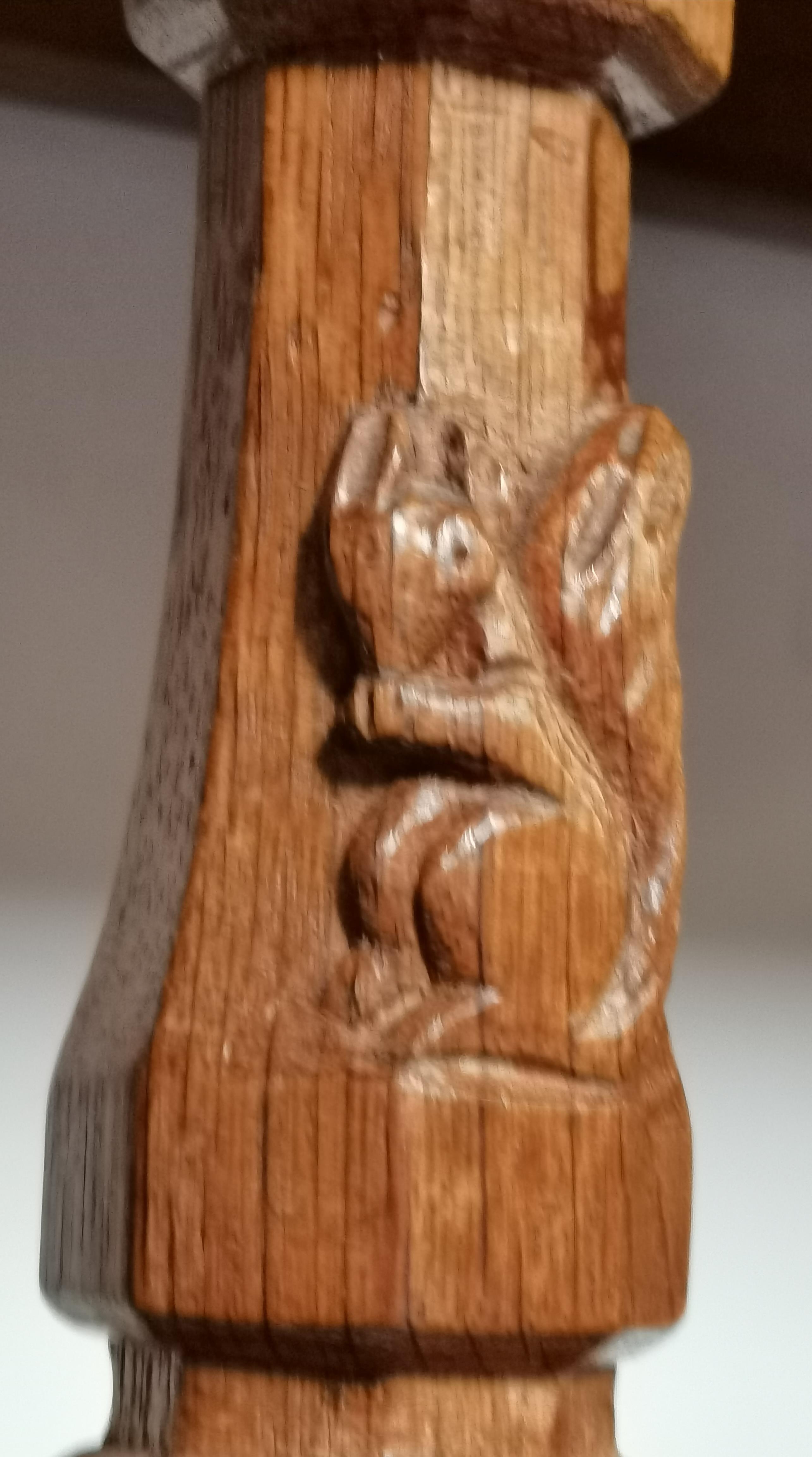 Wilfred Hutchinson, a Squirrelman oak stool - Image 3 of 3