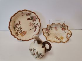 Three pieces of Royal Worcester blush ivory
