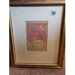 x6 framed Japanese engravings plus 2 unframed