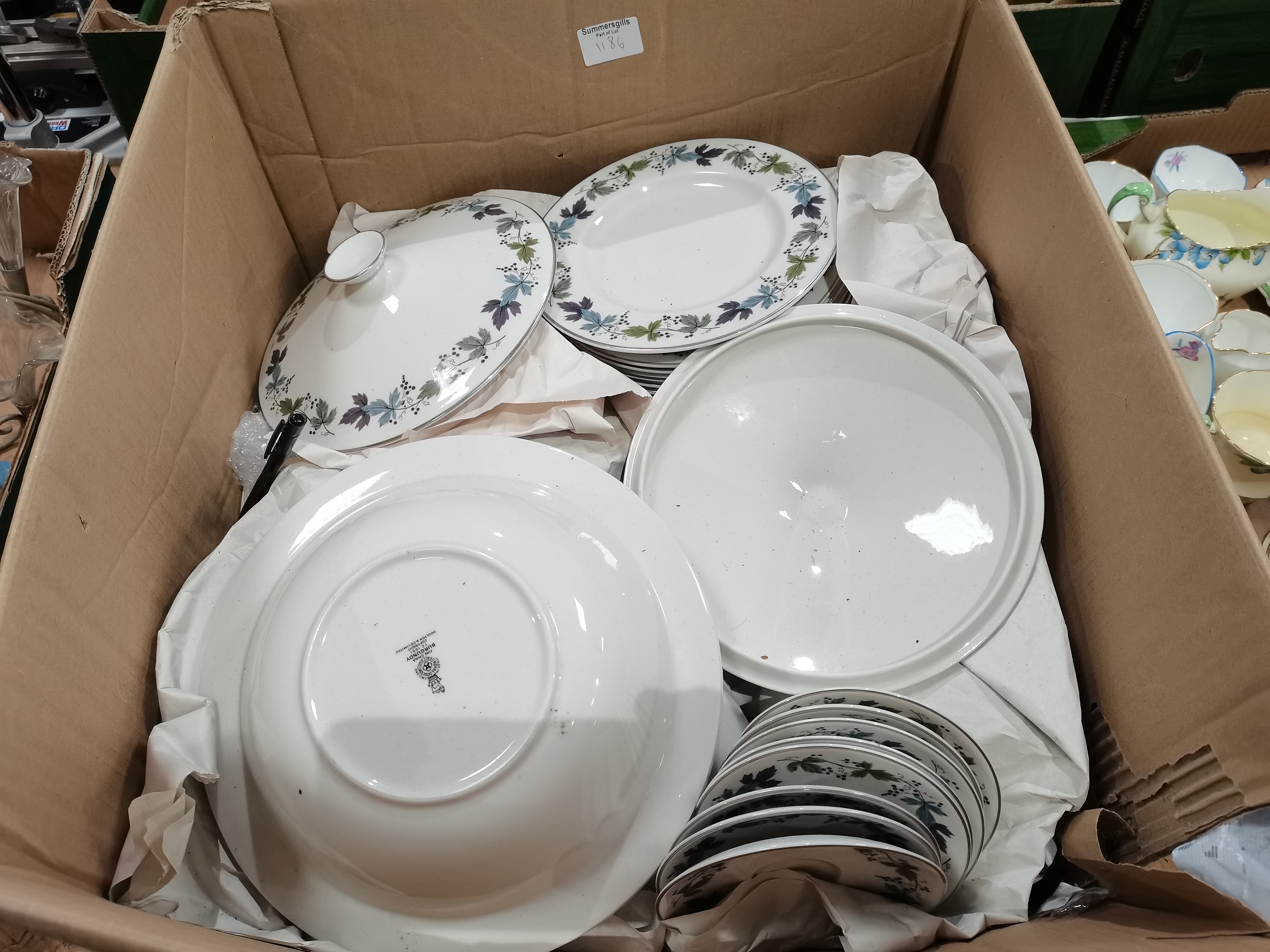 Royal Doulton Burgundy dinner service