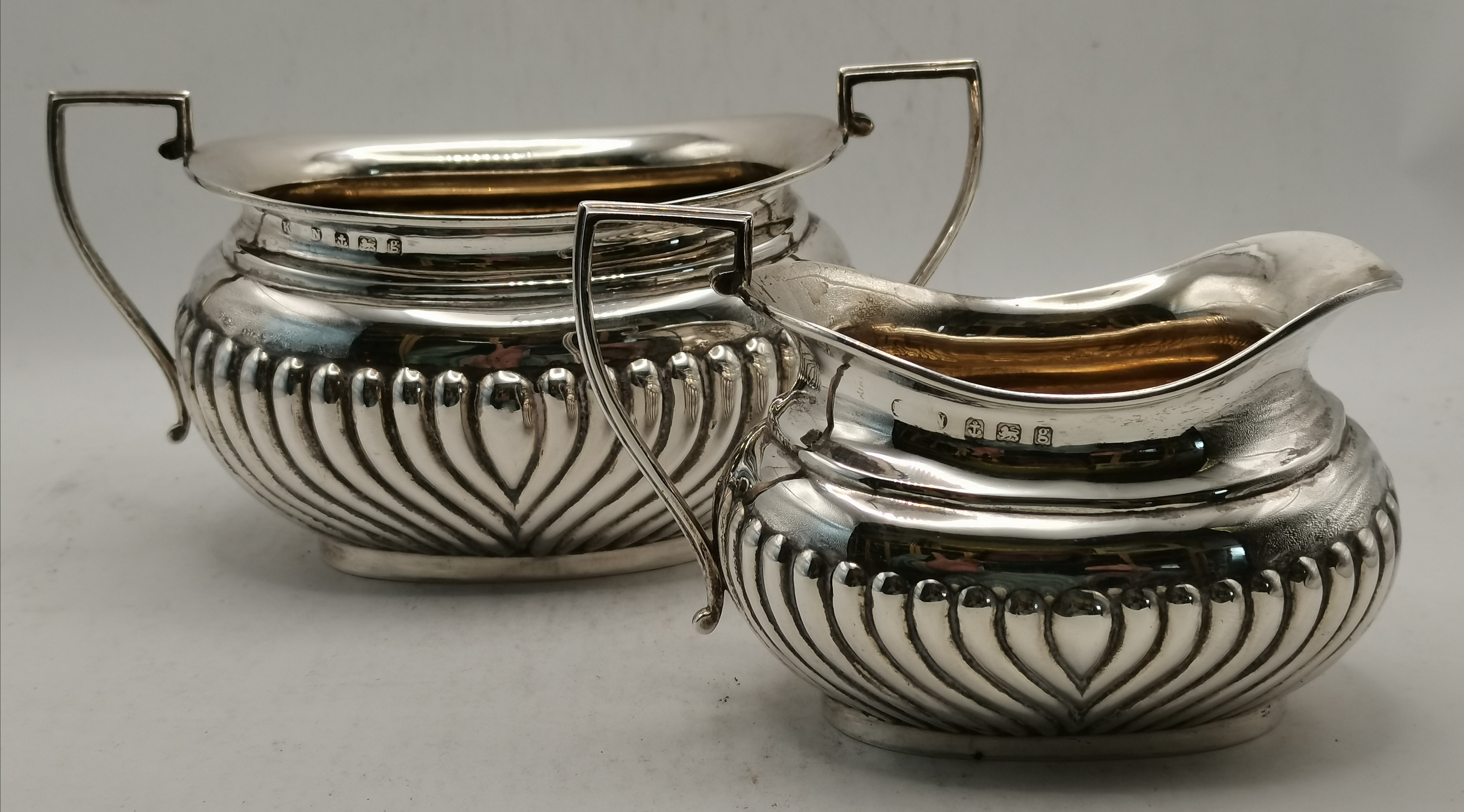 An Edwardian silver four-piece tea service - Image 5 of 5