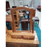 Carthouse Furniture Yorkshire Oak dressing table top mirror with 2 drawers