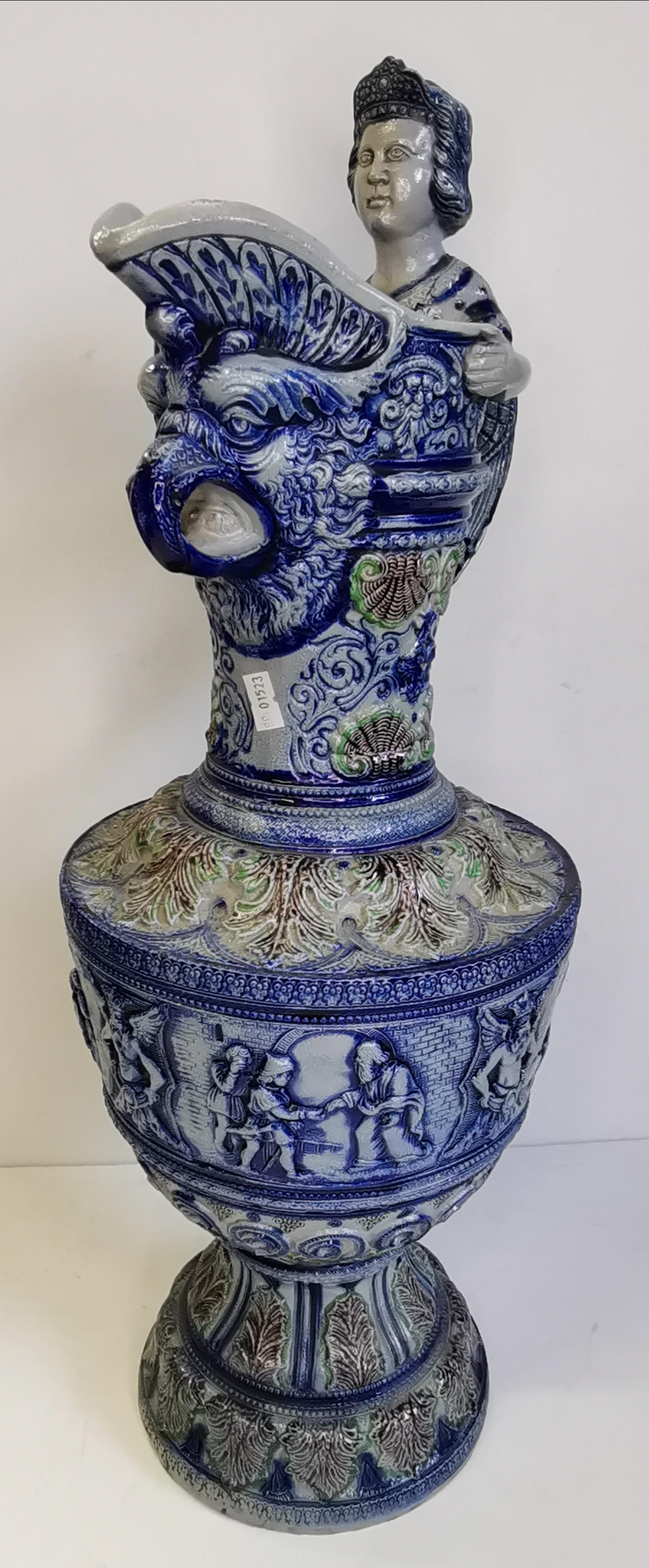 A German salt-glazed stoneware ewer, early 20th Century - Image 2 of 3