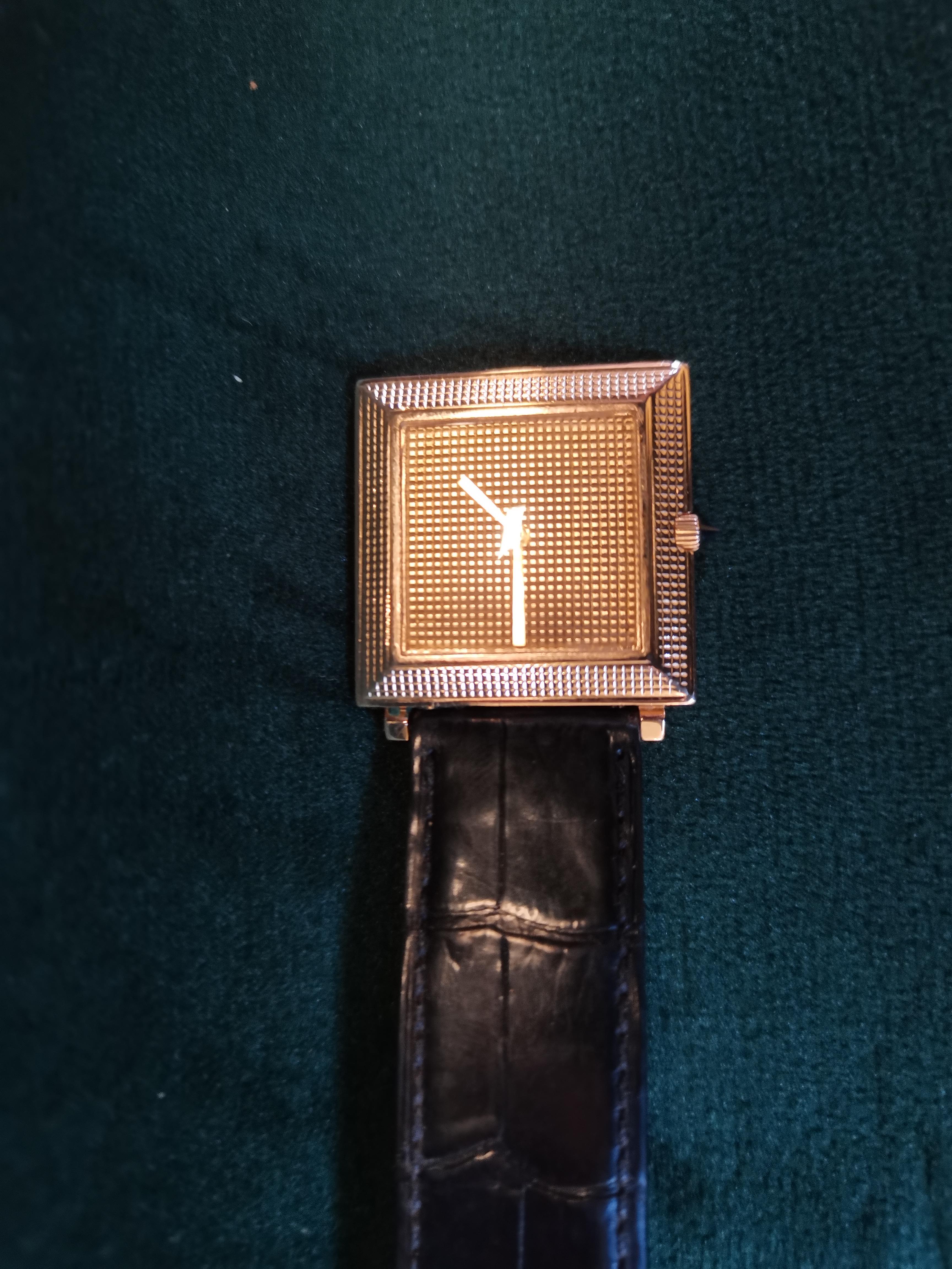 An 18 carat gold Boucheron 'Carrée' wristwatch - Image 9 of 19