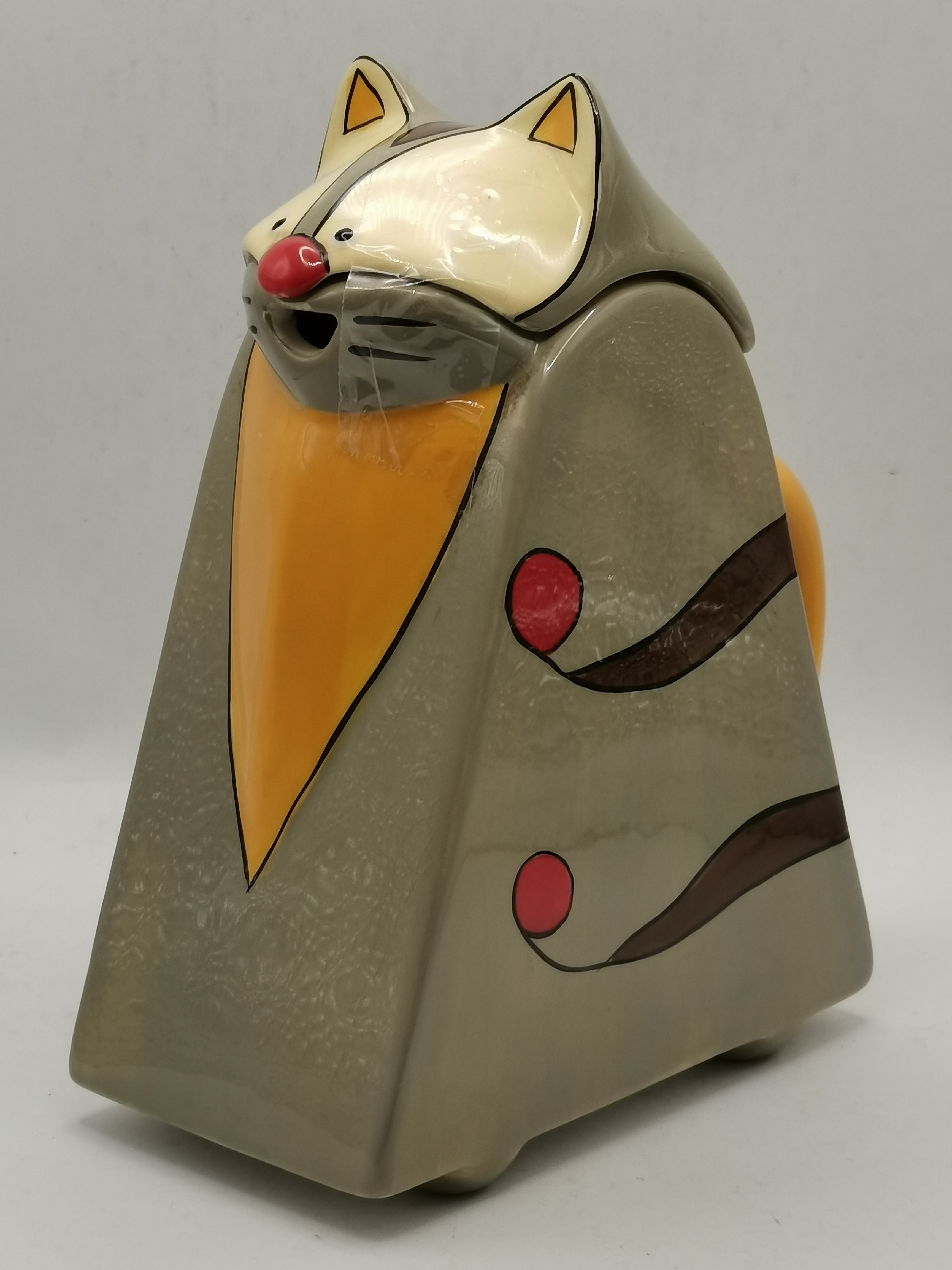 A cubist novelty cat teapot, 20th Century - Bild 2 aus 2