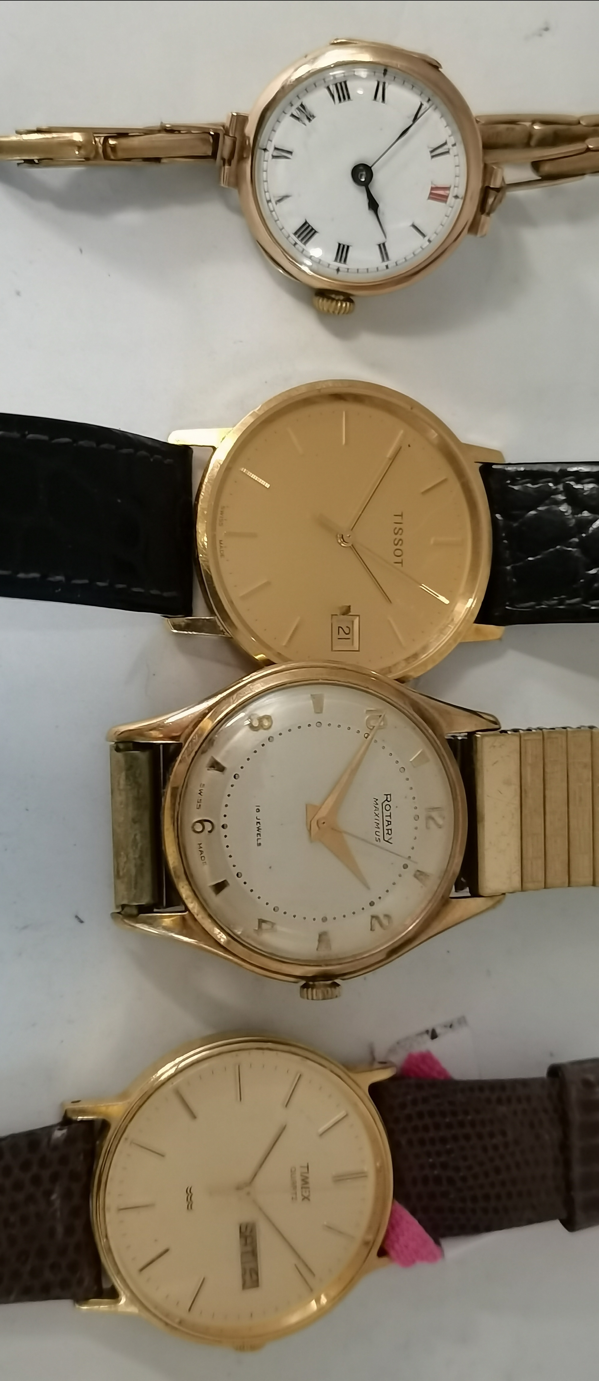 A lady's 9 carat gold wristwatch, a gent's 9 carat gold wristwatch, etc. - Image 2 of 6