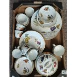 Box of Royal Worcester Evesham ware