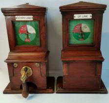 Railwayana: A pair of railway pegging block instruments