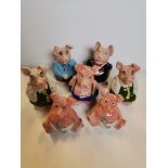 x7 Vintage Wade NatWest Piggy banks