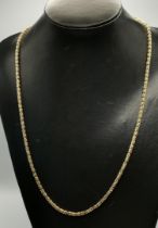 An Italian 9 carat gold fancy link necklace