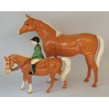 Two Beswick horse models