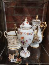 A collection of miscellaneous china incl. large twin handled mug
