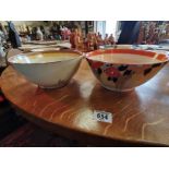 2 x CLARICE CLIFF bowls . 1 BIZARRE 22 cm diameter