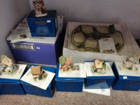 x7 David Winter cottages Sherwood Forest collection all with boxes and C of A
