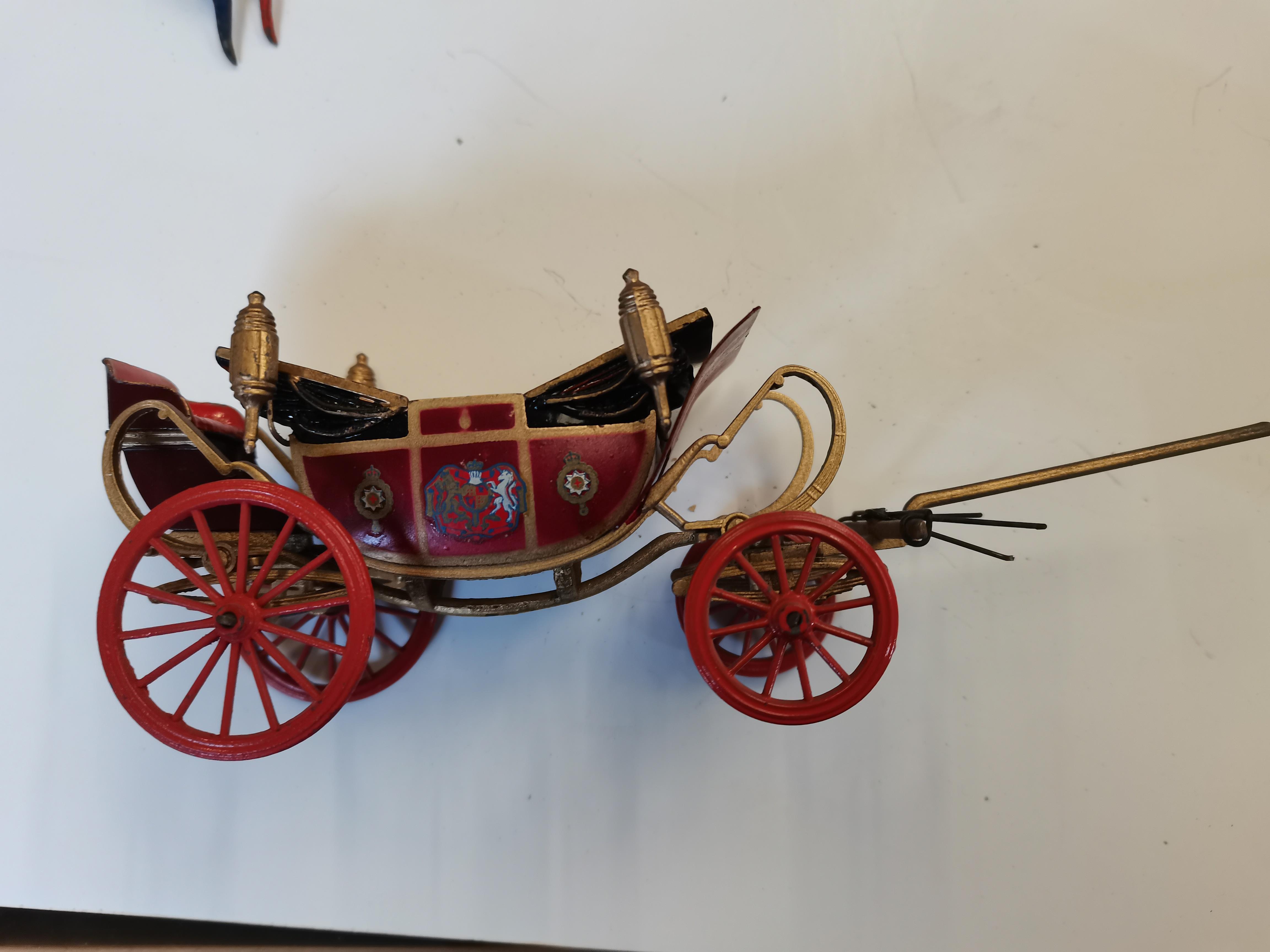 x2 boxed Royal Carriages "Britains Historical Series" and metal toys - animals, petrol pumps, etc BY - Image 7 of 13