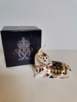 Royal Crown Derby "Thistle" Donkey Paperweight