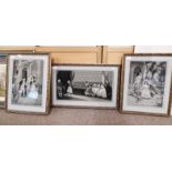 Three French embroidered silk pictures