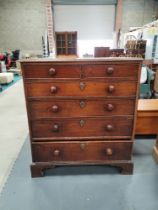 5ht antique Oak chest of drawers