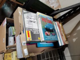 1 Box Of Haynes Manuals and other car related Books