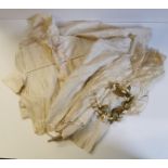 Antique Silk and lace clothes - petite ladies blouse, child's top and under skirt