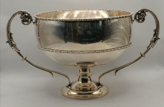 A George V silver twin-handled trophy cup