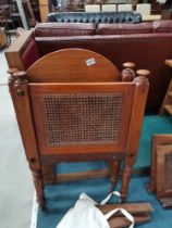Antique Cane cot with winder (dismantled)