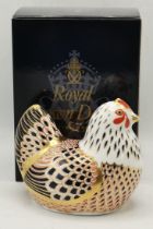 Royal Crown Derby Chicken Paperweight