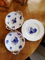 A pair of blue and white early MINTON plates app 1