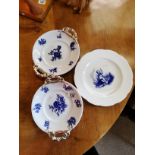 A pair of blue and white early MINTON plates app 1