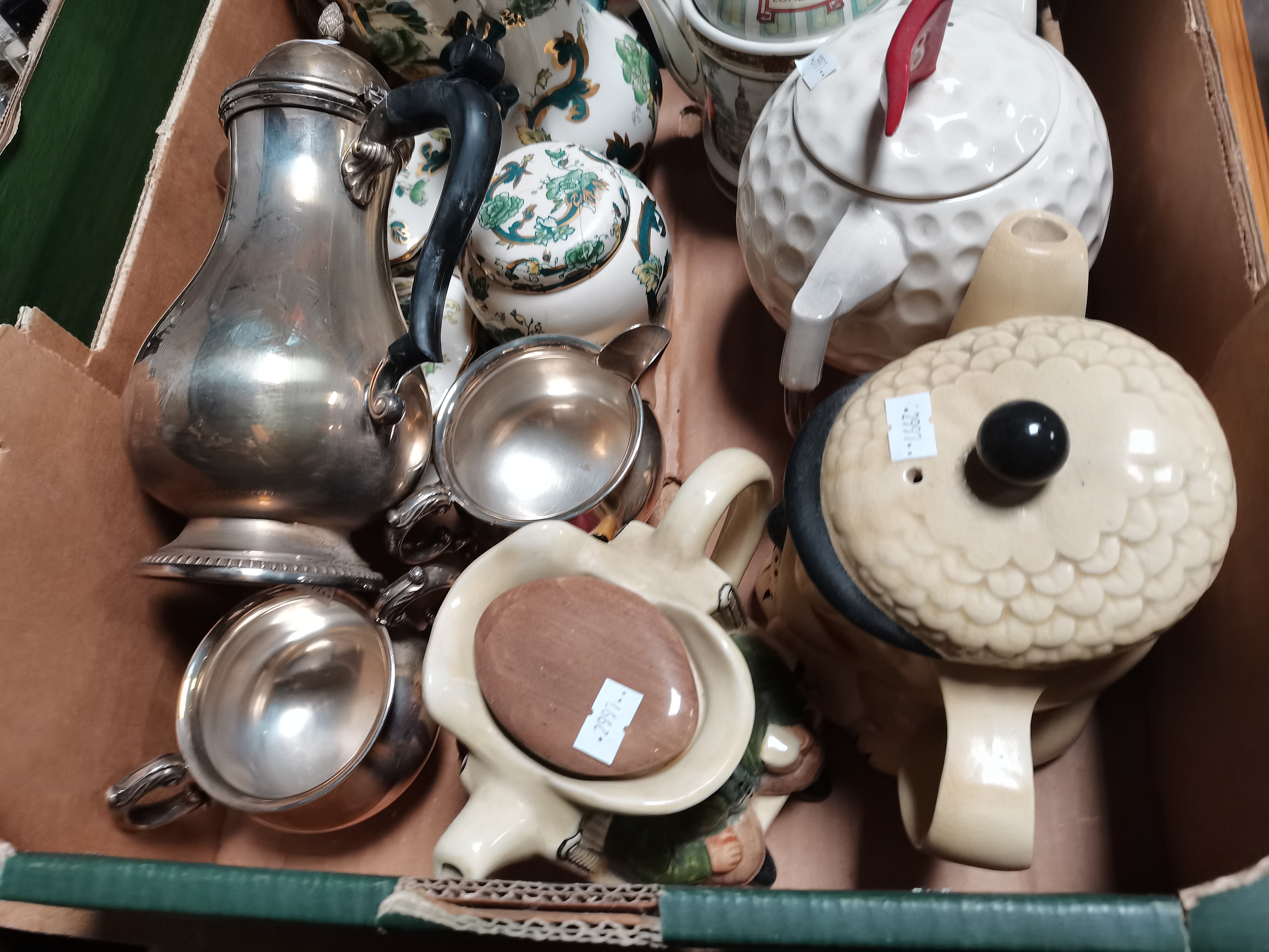 1 Box Misc ceramics and silver plated items - Image 3 of 4