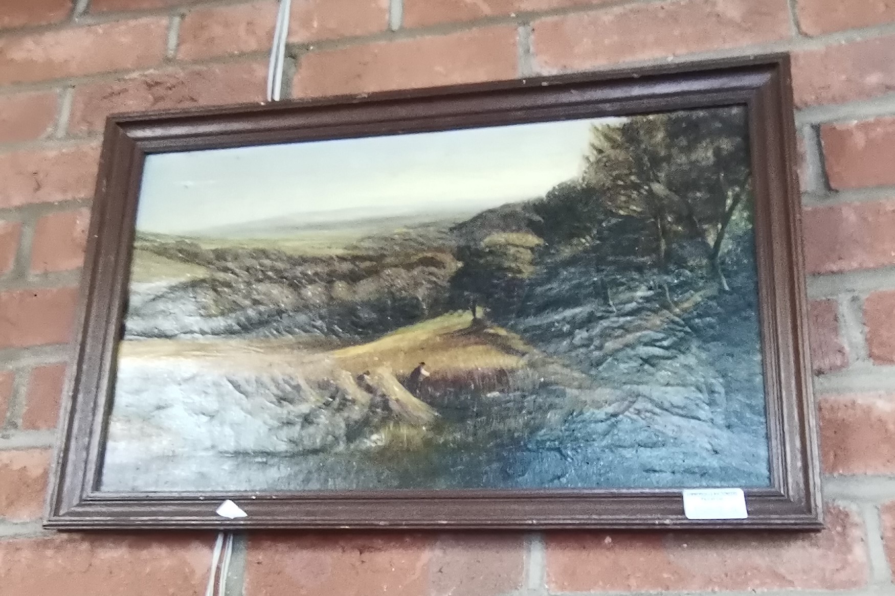 British School, 19th Century, Haymeadow being cut, beside a forest, oil on canvas