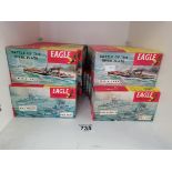 40+ Vintage boxed Eagle kits of Battleships Circa 1960s