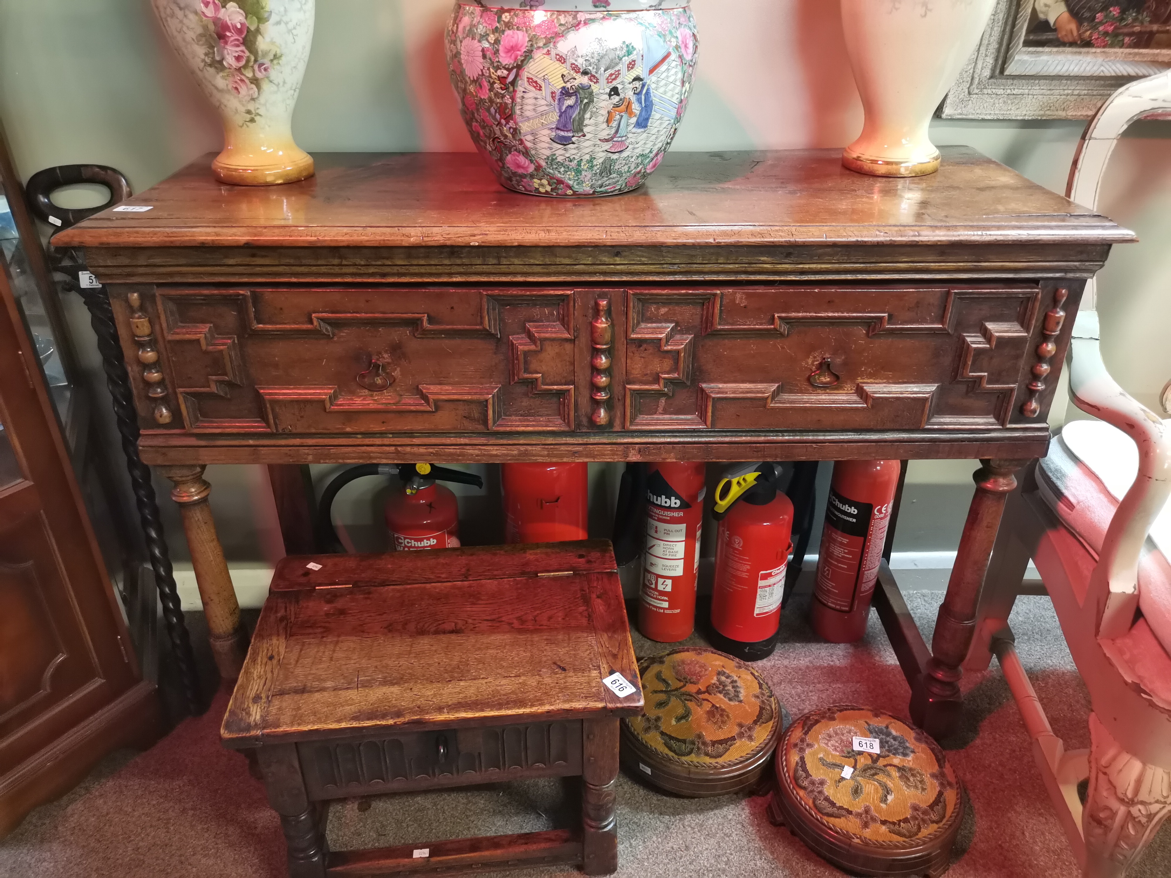 A Titchmarsh and Goodwin style oak serving table