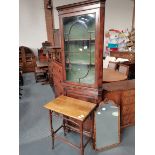 A Georgian mahogany style standing corner cupboard