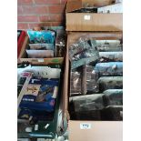 Large collection of Die cast Aircraft in packages, also some helicopters