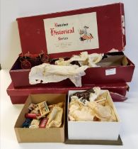 x2 boxed Royal Carriages "Britains Historical Series" and metal toys - animals, petrol pumps, etc BY