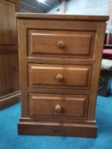 Carthouse Furniture Yorkshire Oak bedside drawers with panelled sides