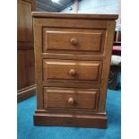 Carthouse Furniture Yorkshire Oak bedside drawers with panelled sides