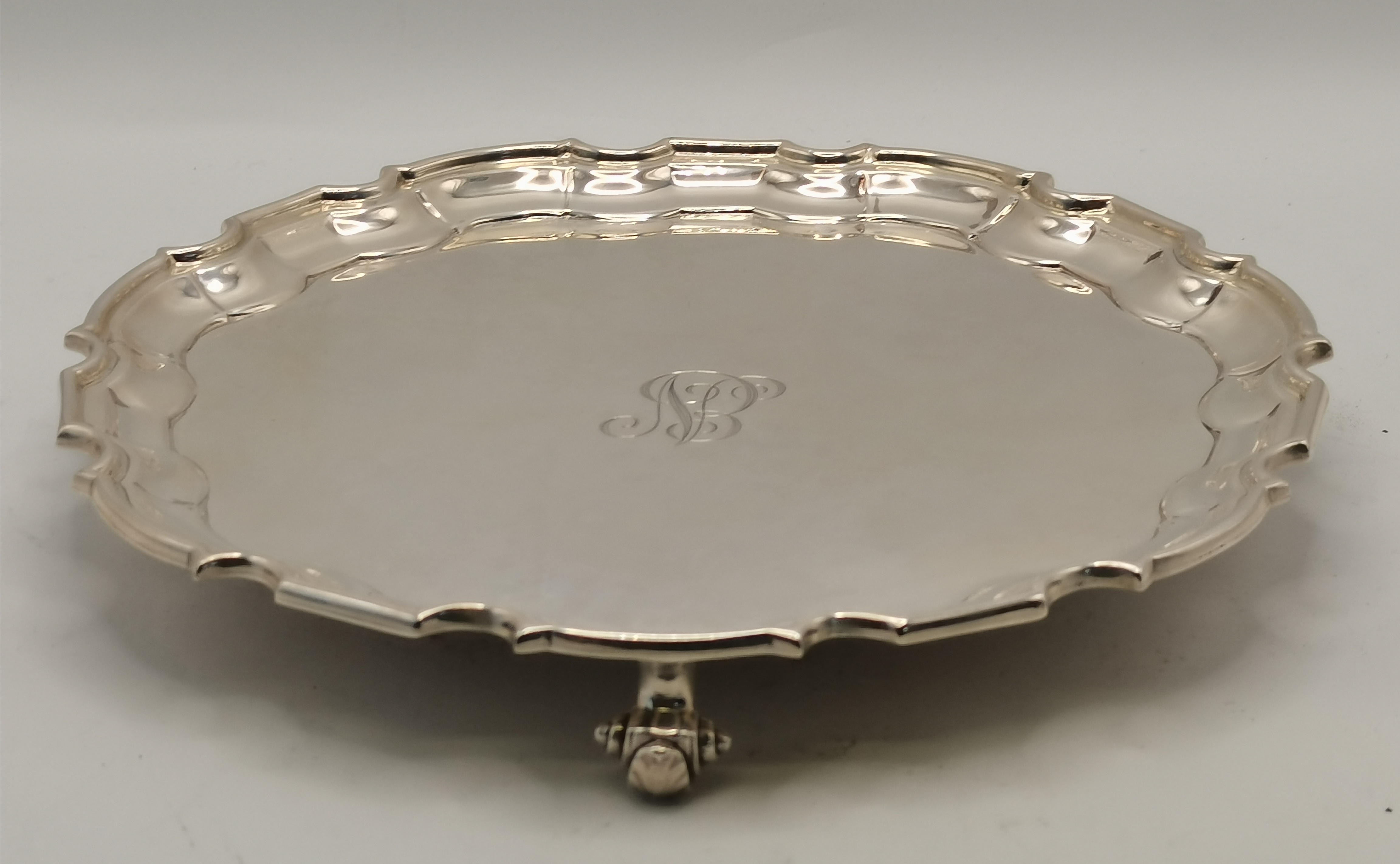 A George VI silver waiter - Image 2 of 3