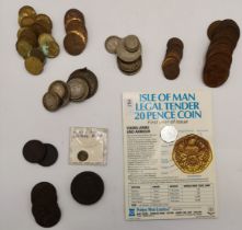 Assorted British coinage, pre-decimal, Georgian and later