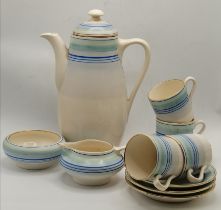 A Gray's Pottery coffee set, mid-1930s