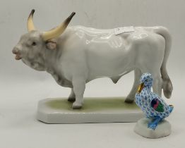 Two Herend animal figures, mid-20th Century
