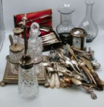 A mixed group of silver and silver-plated items, etc.