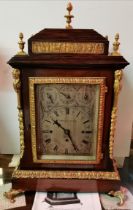 A very fine mahogany ormolu mounted English chiming bracket clock by WEBSTER AND WALKER LONDON