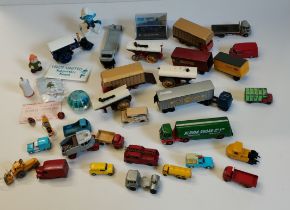 Box of toy vehicles incl matchbox