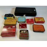 Vintage tins plus boxed Corgi Hachette Special Edition Mercedes 300SL Solido car