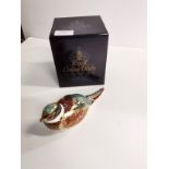 Royal Crown Derby Pheasant and Partridge paperweights