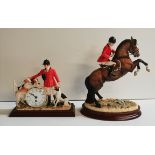 2 x BORDER FINE ARTS figures of huntsmen