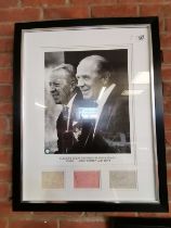 A large autographed photo of SOCCERS GREAT PARTNERS