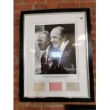 A large autographed photo of SOCCERS GREAT PARTNERS